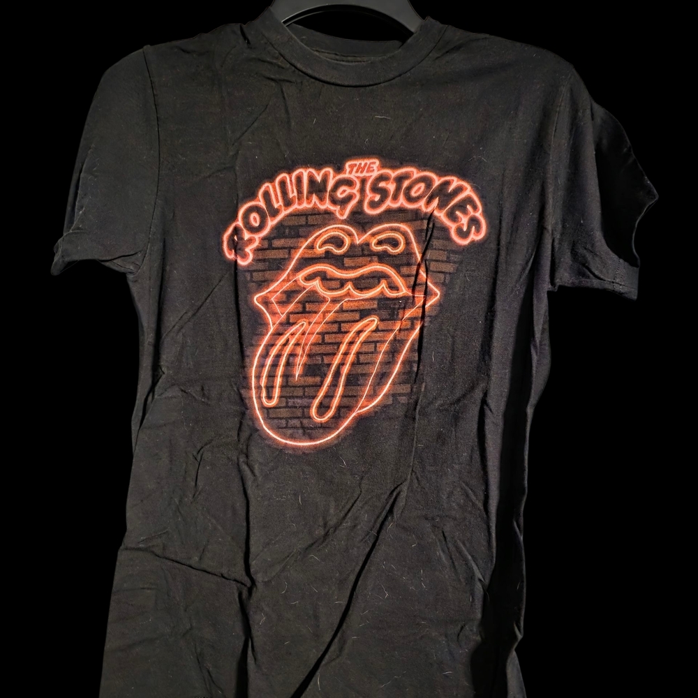 The Rolling Stones Black Tee with Red Logo